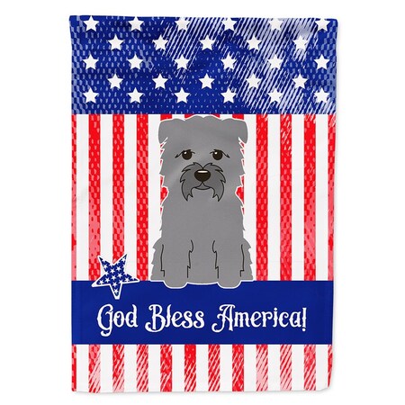 Carolines Treasures Patriotic USA Glen of Imal Grey Flag Canvas House Size BB3054CHF